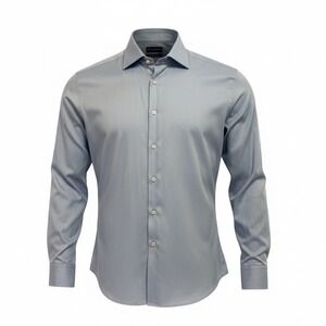 Spier Mackay Mens 16 1/2-36 Light Blue Dress Shirt Handmade Contemporary Fit (K5